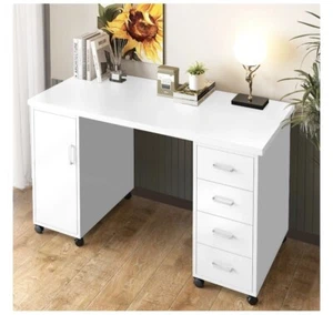 4 Drawer Computer Desk - White - Picture 1 of 3