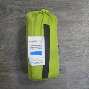 NWT Trekology Aluft Ultralight Sleeping Pad Mattress w/ Air Pump Dry Sack Green - Picture 1 of 10