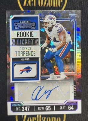 2023 Contenders O’Cyrus Torrence Cracked Ice Rookie Ticket Auto /23 - Image 1 of 2