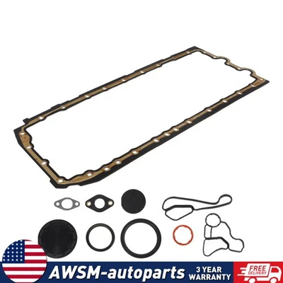 Oil Pan Gasket Set w/ Oil Cooler Seal For BMW M135i 335i 435i 535i X5 X6 N55 N54 Foto 1 de 4