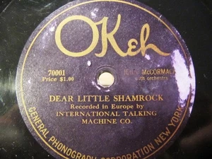 1906 John McCormack London 1st ODEON Session Irish Ballad Dear Little Shamrock - Picture 1 of 1