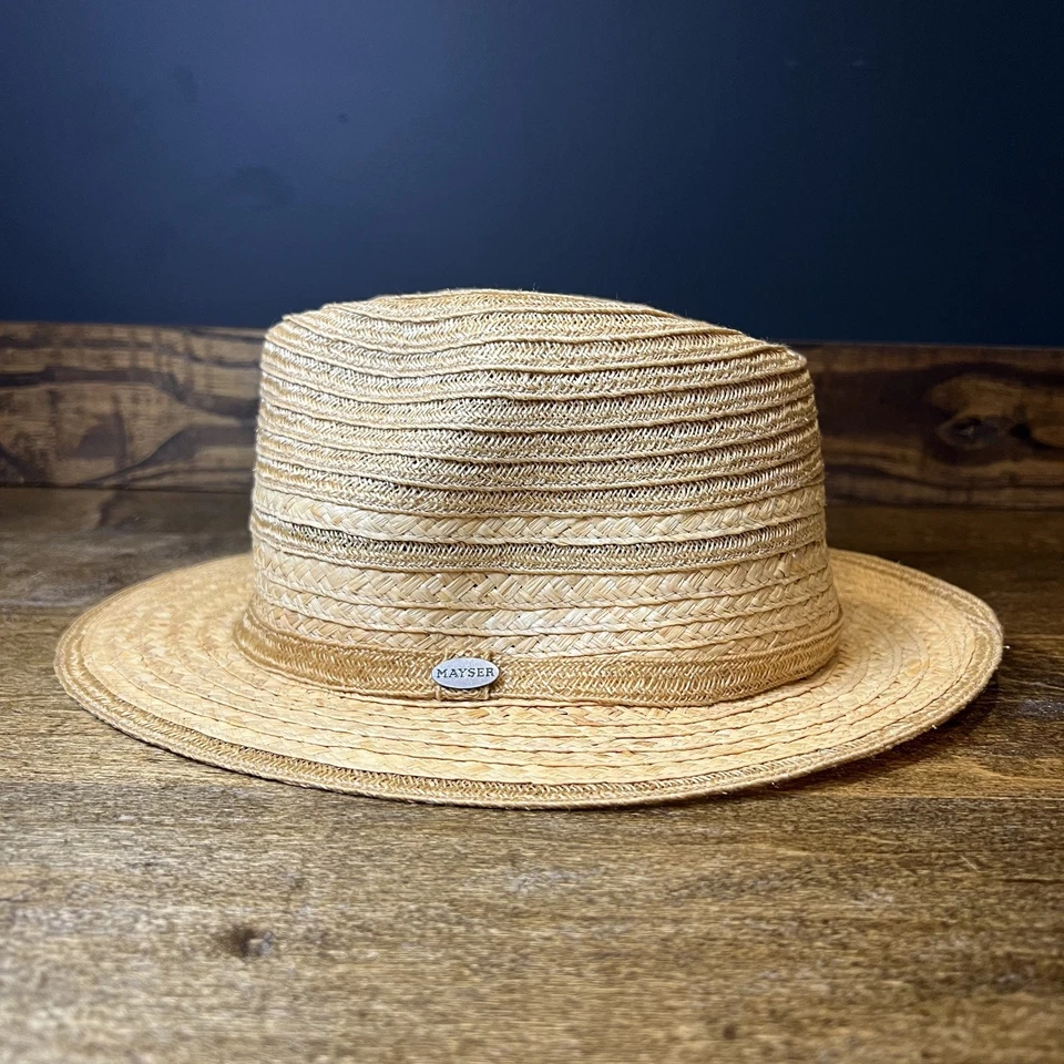 Sombrero mediano Mayser Bodo 57 cm paja cáñamo alemán Foto 1 de 4