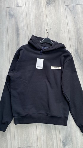 Felpa con cappuccio JACQUEMUS nera media nuova con etichette