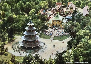 AK München Englischer Garten Chinesischer Turm 1963 - Picture 1 of 2