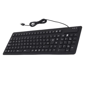 Keyboard 108 Key Spanish USB Wired Portable Foldable Quiet Waterproof Dustproof - Picture 1 of 22