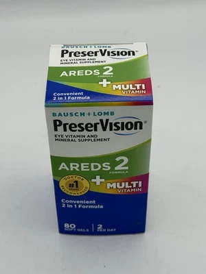 Bausch + Lomb PreserVision AREDS 2 + Multivitamínico - 80 cápsulas blandas - caducidad 05/2026 Foto 1 de 2