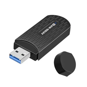For 4K/Gaming/File Transfer WiFi 6 USB Adapter 2.4G 5G High Speed Transfer - Photo 1/11