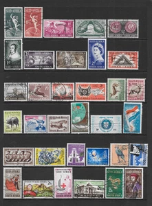 SOUTH AFRICA ONE PAGE USED SINGLES AND PAIRS 1949 - 1964 - Picture 1 of 2