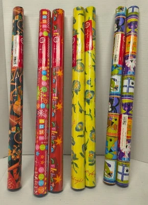 Vintage Lot of 7 Gift Wrap Rolls The Finishing Touch by American Greetings - Image 1 of 4