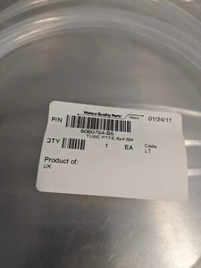 Wasserteil: 6060754-S5 Rohr PTFE 6X4 5M - Bild 1 von 2
