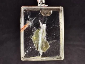 Colgante de cristal MICA en CUARZO - Cabujón plata esterlina joyería fina, 54679 - Imagen 1 de 3
