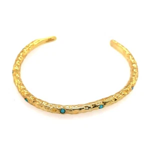 Hermina Athen-Amnos 24ct versilberte Manschette Türkis, 925 Silber - Bild 1 von 4