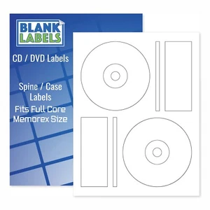 500 CD DVD Laser und Tinte Jet Etiketten - passt Full Core Memorex Größe! 250 Blatt! - Bild 1 von 1