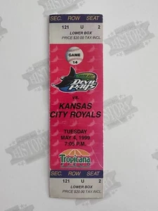 1999 Kansas City Royals at Tampa Bay Devil Rays Ticket 5/4/99 Fred McGriff HR - Picture 1 of 2