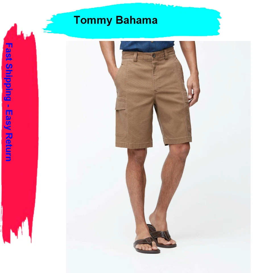 Tommy Bahama Men's Key Isles Cargo Shorts T818226 British Bourbon Sz 32