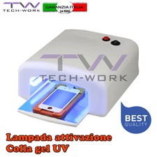 LAMPADA ULTRA VIOLETTI UV ATTIVAZIONE GEL COLLA RIPARAZIONE UNGHIE LCD SMARTPHON
