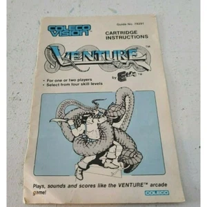 Venture Coleco Vision Blue Instruction Manual Booklet *NO GAME* FREE SHIPPING - Picture 1 of 6