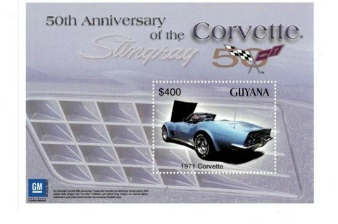 Guyana - 2003 - Corvette 50th Anniversary - Souvenir Sheet - MNH Cover