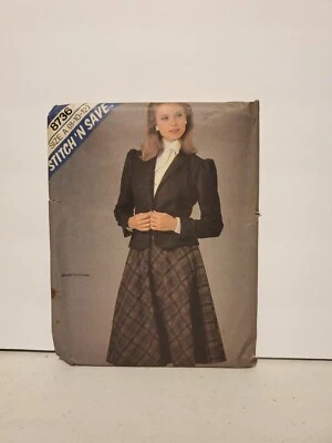 Stitch 'N Save #8736 Sewing Pattern Misses Jacket and Skirt Size A  8-10-12 - Image 1 of 3