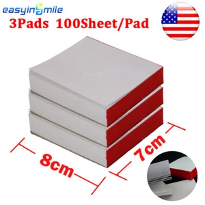 D300Sheets ental Mixing Pads Paper Poly Coated Disposable 2Sides Medium 70*80MM - Picture 1 of 6