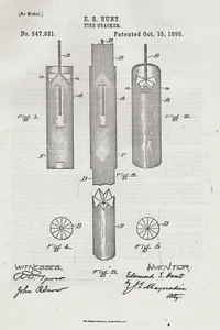1895 Firecracker Patent Copy - Bild 1 von 1