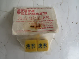 STARS RADKAPS STEVE VELTMANS NOS VALVE CAPS COVER BMX FREESTYLE VINTAGE BLACK - Picture 1 of 2