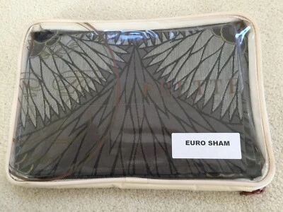 FRETTE EURO Continental Fashion SHAM Lux Ventagli 26x26" Grey Silver Cloud $200 - Image 1 of 4