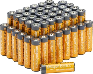 Amazon Basics 48-Pack AA Alkaline High-Performance Batteries, 1.5 Volt, 10-Year - Picture 1 of 13