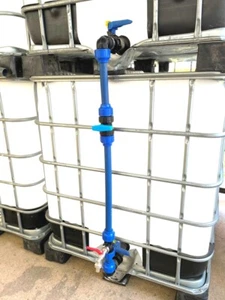 IBC Tankset Tankverbindung PE 32 für 2 übereinander + Absperrventil - Imagen 1 de 4