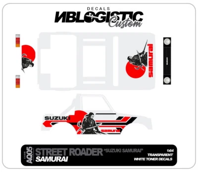 Calcomanía universal STREET ROADER SUZUKI SAMURAI TRACKER para hot wheels escala 1/64 3 Foto 1 de 3