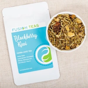 Blackberry Kiwi Green Yerba Mate - Premium Loose Leaf Blend - Fusion Teas - Picture 1 of 5