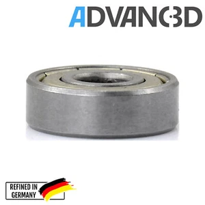 608 ZZ Leichtlauf Kugellager 1-reihig, Innen-Ø 8mm / Außen-Ø 22mm, Breite 7mm - Afbeelding 1 van 2