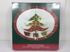 Pfaltzgraff Holiday Happenings Christmas Tree Round Glass Bowl 14.5" Food Safe