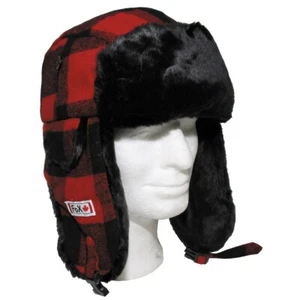FOX Outdoor Chapeau Chapka Hivernal Avec Cache-Oreilles Rouge/Noir - Bild 1 von 2