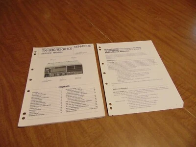 Kenwood TK-930 930 (HD) Manual de reparación de servicio 800 MHz FM transceptor troncal  Foto 1 de 3