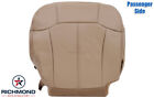 99-00 Chevy Silverado -Passenger Side Bottom Leather Seat Cover Med Dark Oak Tan