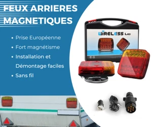 Kit Feux Arrières LED Magnétique Sans Fil Rechargeable - Bild 1 von 8