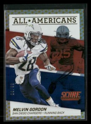 2016 Score #2 Melvin Gordon All-Americans Jumbo Gold #/99 - Image 1 of 2