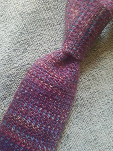 BOSTON ATHLETIC CLUB GIL TRUEDSSON 52L Red Square End Cotton Mens Neck Tie - Picture 1 of 6