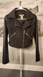 Pairs Blues Faux Leather Biker Jacket Womens Small - Picture 1 of 6
