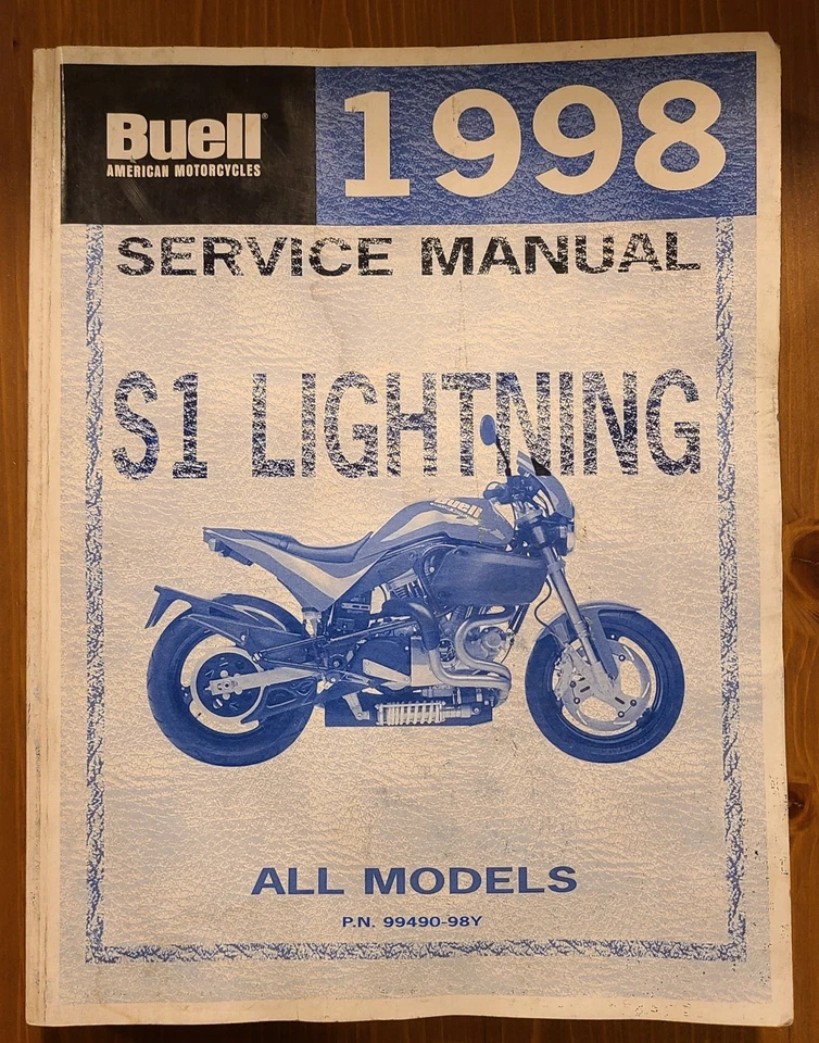 Buell S1 Lightning 1998 manual de servicio oficial de fábrica OEM 99490-98Y Foto 1 de 1