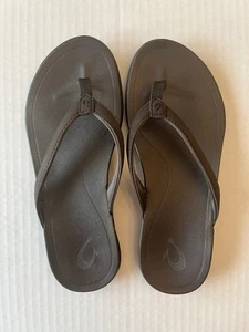 Olukai Ho'opio Flip Flop Sandals - Brown Women's Size 6 - Picture 1 of 8