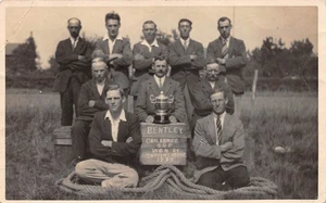 POSTCARD SUFFOLK TATTINGSTONE WINNERS BENTLEY CHALLENGE CUP RPPC c 1928 - Picture 1 of 2