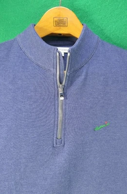 FISHERS ISLAND Holderness & Bourne XL golf vest jacket blue 1/4 zip - Image 1 of 4