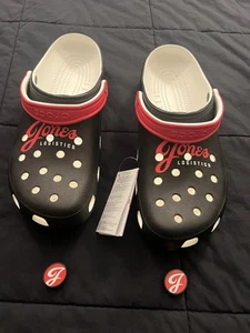 Crocs Classic Clog für Unisex, Größe 13 - schwarz weiß rot - Bild 1 von 12