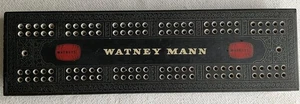 Sammlerstück Vintage Holz & Metall "Watney Mann" Cribbage Board Breweriana - Bild 1 von 16