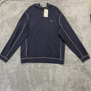 Tommy Bahama Herren Gr. XL Ocean Deep Blue Tobago Bay Pullover Hoodie Sweatshirt - Bild 1 von 15