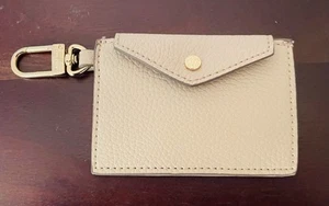 BNWOT Tan Anne Klein Coin Purse Pouch/ Card Holder Wallet Keychain Purse Clip - Picture 1 of 4