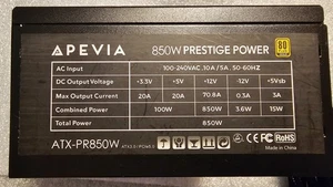 Apevia 850W Prestige Power ATX-PR850W 80 Plus Gold Power Supply - Picture 1 of 6