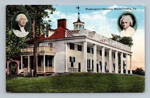 Vintage Washington's Mansion Mount Vernon VA Linen Postcard BSR Co. - Picture 1 of 2